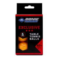 М'яч для настільного тенісу Donic EXCLUSIVE 3* 40+ 6шт orange