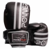 Перчатки для бокса Powerplay Рукавиці боксерські чорні-білі