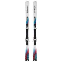 Гірські лижі із кріпленнями Salomon E ADDIKT White/Neon Blue/Red