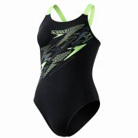 Купальник Speedo MEDLEY LOGO MEDALIST 1PC BLK/LTGRN